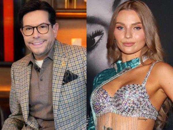 El periodista Pepillo Origel y la actriz Irina Baeva.