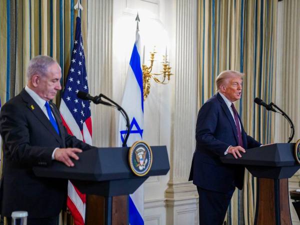 El primer ministro israelí, Benjamin Netanyahu y el presidente de Estados Unidos, Donald Trump, en un encuentro reciente en la Casa Blanca.
