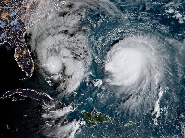 El huracán humberto, de categoría 4, avanza hacia las Bermudas y la tormenta Imelda surge en el Atlántico.