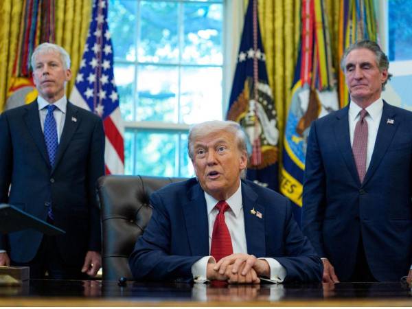 El presidente de Estados Unidos, Donald Trump, en la oficina oval de la Casa Blanca.