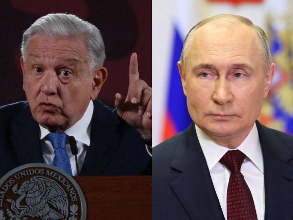 El presidente de México, Andrés Manuel López Obrador, y el presidente de Rusia, Vladimir Putin.