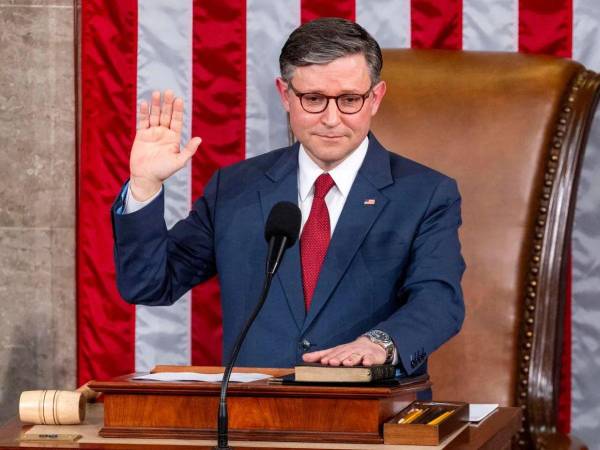 El presidente de la Cámara Baja de EE.UU., Mike Johnson, en una imagen de archivo.