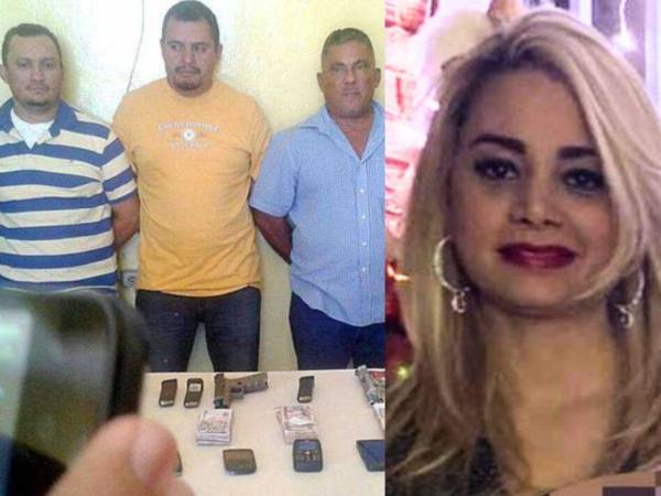 Al lugarteniente de “Los Cachiros” (de camisa de botones azul) y a uno de sus guardaespaldas dejó en libertad la magistrada Vallecillo, cuando fue jueza.