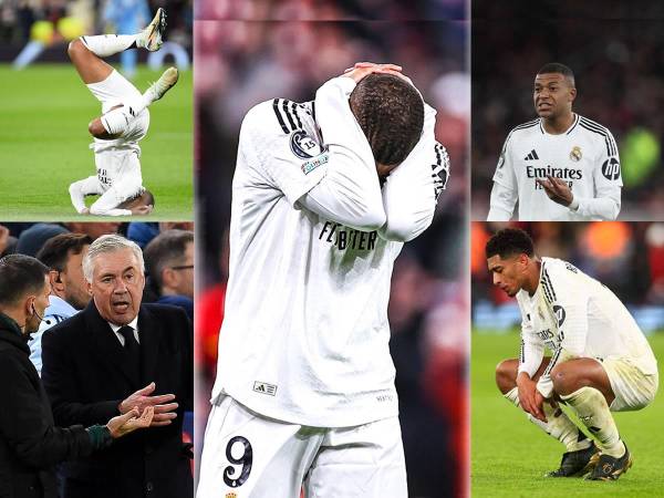 Las imágenes de la dolorosa derrota del Real Madrid (2-0) contra el Liverpool en la quinta jornada de la Champions League, que deja al equipo de Ancelotti lejos de puestos de clasificación directa.