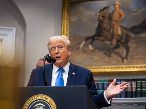 El presidente de Estados Unidos, Donald Trump, durante una conferencia de prensa en la Casa Blanca.