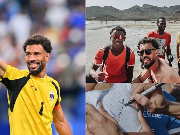 Tras convertirse en una estrella del fútbol a los 40 años con su actuación en el Mundial 2026, el portero caboverdiano Josimar José Évora Dias ‘Vozinha’ aún es esperado en Chile para fichar por el Colo Colo, con el que pactó un acuerdo para jugar por al menos seis meses. FOTOS EFE y redes de Vozinha.