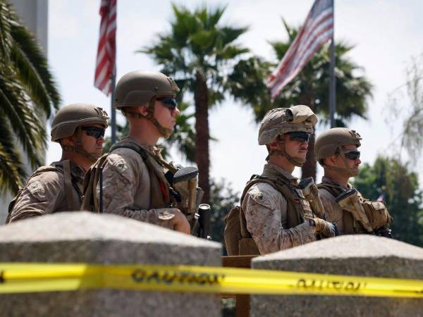 Trump ordenó el despliegue de la Guardia Nacional en Los Ángeles en junio pasado ante las violentas protestas contra las redadas.