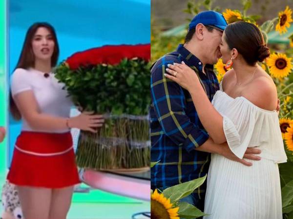 Por motivo del Día del Amor y la Amistad, Carolina Lanza fue sorprendida con un enorme ramo de rosas y una romántica nota.