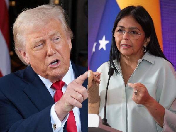 El presidente estadounidense, Donald Trump y la nueva líder venezolana, Delcy Rodríguez.