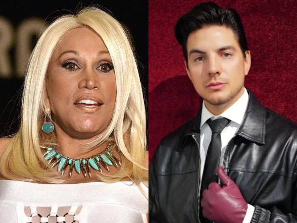 La actriz y cantante Laura León y el actor Vadhir Derbez.