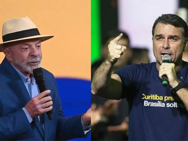 Luiz Inácio Lula da Silva y Flávio Bolsonaro.