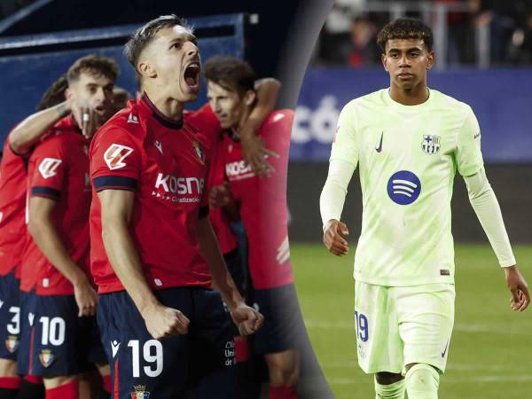 Bryan Zaragoza puso de rodillas al Barcelona en El Sadar, donde Lamine Yamal fue suplente y entró de cambio, marcó un golazo pero no ajustó.