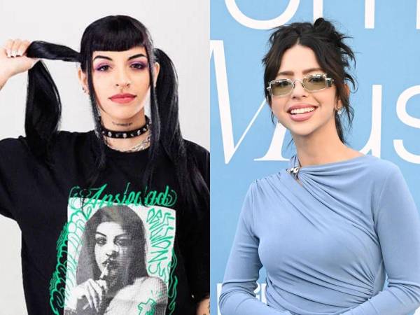 Las cantantes Cazzu y Ángela Aguilar.