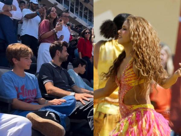 Sasha, el hijo menor de Shakira junto a su padre Piqué.