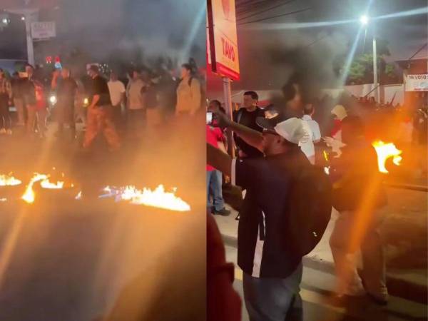 Imágenes de las protestas protagonizadas por colectivos del Partido Libre.