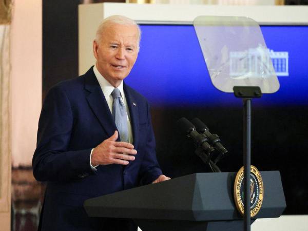 El expresidente de Estados Unidos, Joe Biden, durante un discurso en la Casa Blanca.