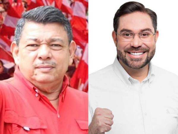 Samuel García, candidato a diputado del Partido Liberal por Olancho, y el diputado liberal Jorge Cálix.