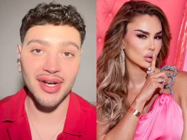 El maquillista Sergio Vilchis y la actriz Ninel Conde