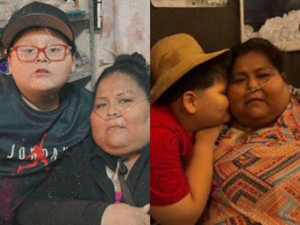 Iker, El niño millonario junto a su ahora fallecida madre.