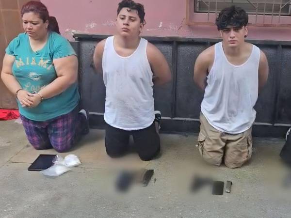 Los detenidos, tres hombres y una mujer, estarían vinculados a la Pandilla 18.