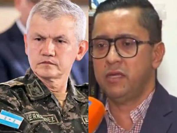 Roosevelt Hernández, exsecretario de Defensa y exjefe del Estado Mayor Conjunto de las Fuerzas Armadas, y el abogado Darwin Mejía.