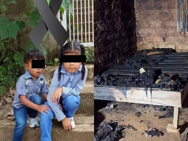 La tragedia conmocionó a la comunidad de El Bálsamo, en el municipio de Victoria, Yoro, de donde eran originarios los pequeños.