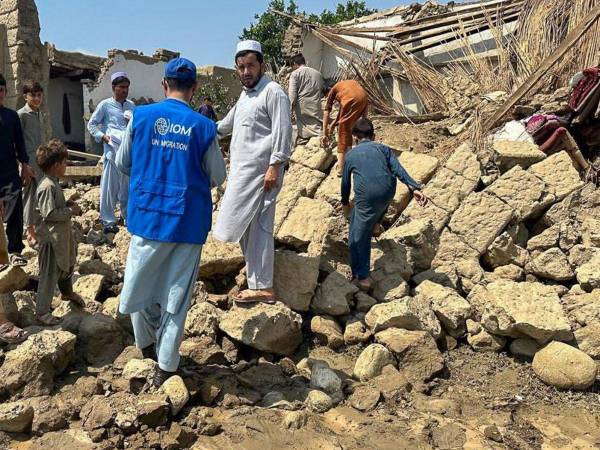 Varias aldeas fueron destruidas por el potente sismo en Afganistán.