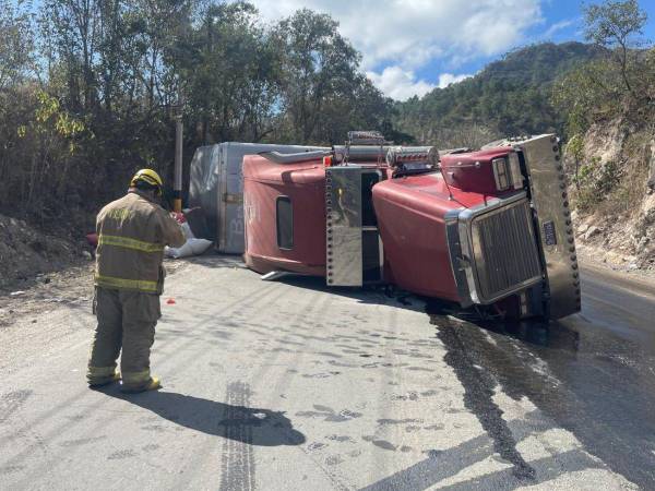 Accidente en la CA-11, en San Juan de Opoa, Copán.