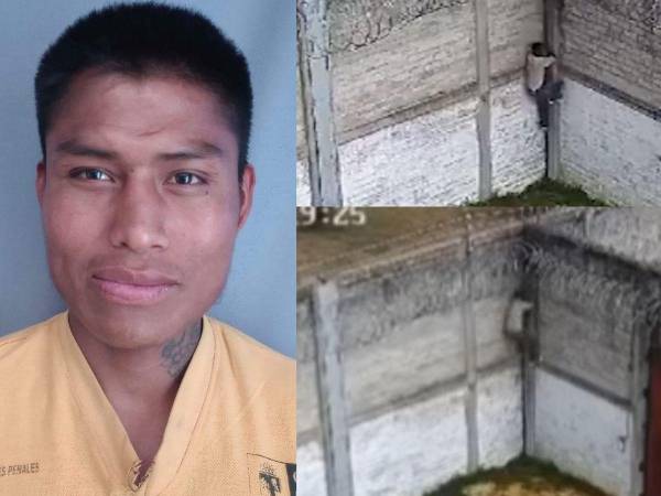 Capturas de fotografía del video de Alejandro Gómez López cuando escapa del centro penal.