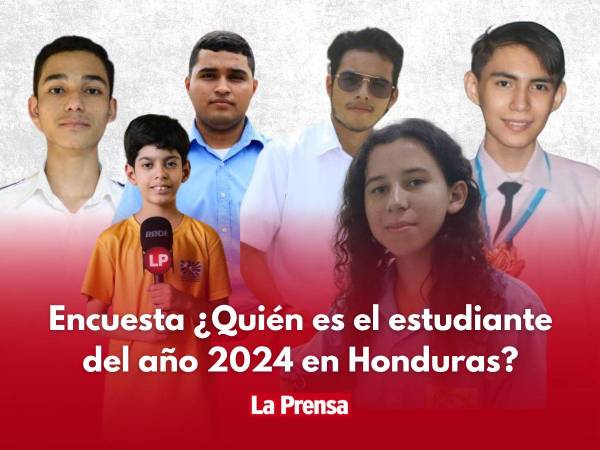 Fotografías de los jóvenes y niños nominados a mejor estudiante de Honduras 2024.