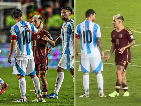 Leo Messi se encaró con Soteldo en el partido de Argentina contra Venezuela por las eliminatorias sudamericanas.
