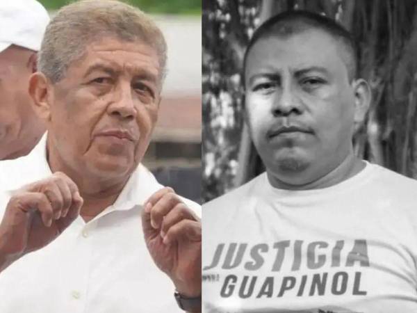 El exalcalde de Tocoa, Colón, Adán Fúnez, y el ambientalista Juan López.