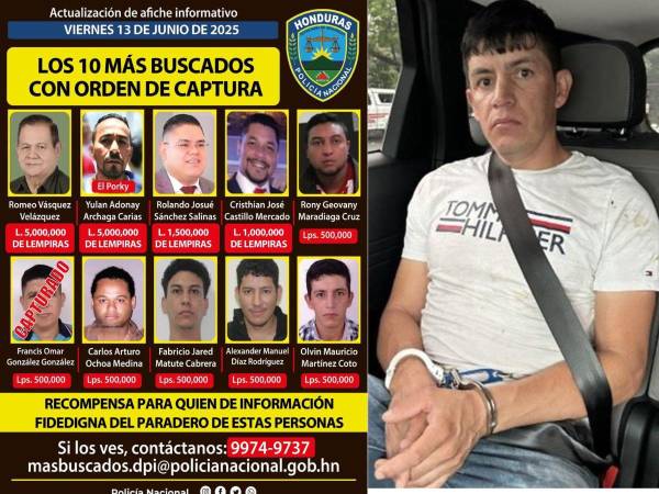 Agentes del Servicio de Inmigración y Control de Aduanas (ICE) de Estados Unidos arrestaron en Long Island, Nueva York, a Olvin Mauricio Martínez Coto, uno de los diez criminales más buscados de Honduras.