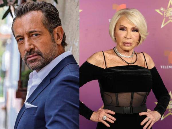 El actor Gabriel Soto y la conductora Laura Bozzo.