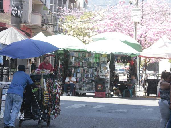 Así se observa el centro de la ciudad en una de las esquinas del parque central. El paso de los peatones se ha interrumpido.