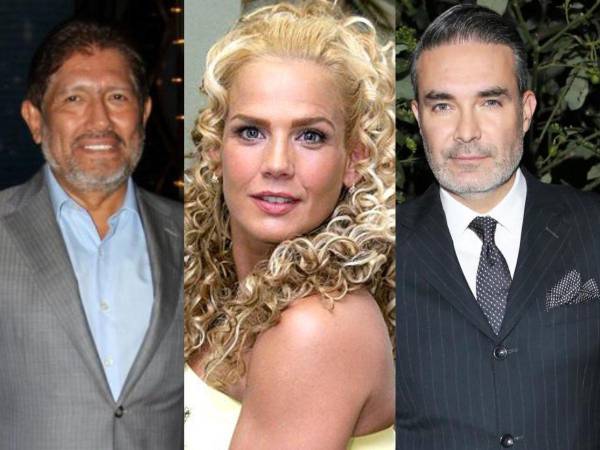 El productor Juan Osorio, la vedette Niurka Marcos y el actor Mauricio Islas.