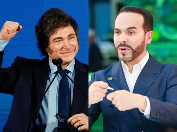 El presidente de Argentina Javier Milei y el candidato presidencial ultraderechista Abelardo de la Espriella.
