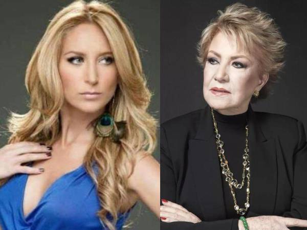 La actriz Geraldine Bazán y la periodista Maxine Woodside.