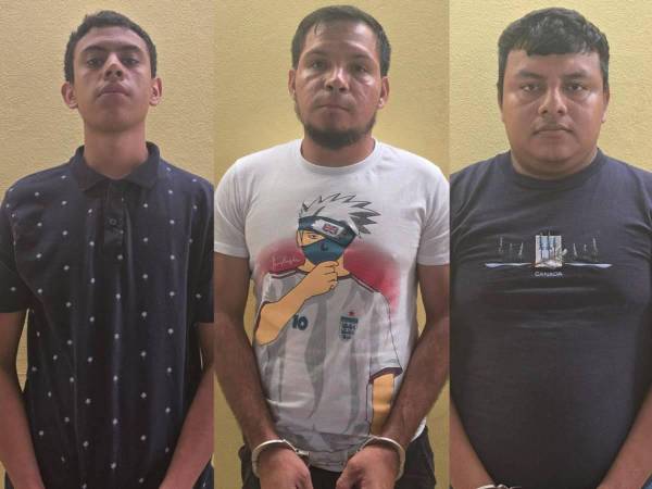 Ellos son los tres sujetos que están acusados de secuestrar a un empresario en Palmerola.
