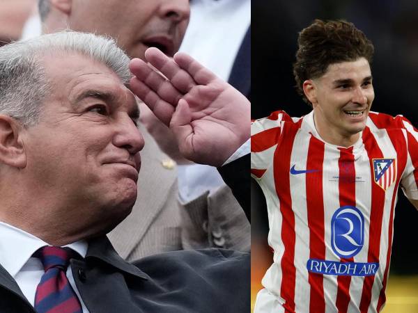 El Atlético de Madrid le ha confirmado al Barcelona que no tienen previsto la venta de Julián Álvarez. FOTO EFE.