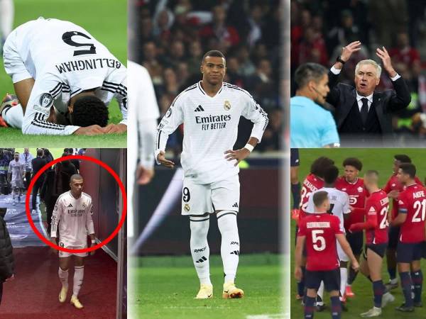 Las imágenes de la dolorosa derrota que sufrió Real Madrid (1-0) contra el Lille en la Champions League. El equipo de Ancelotti decepcionó en su visita a Francia.