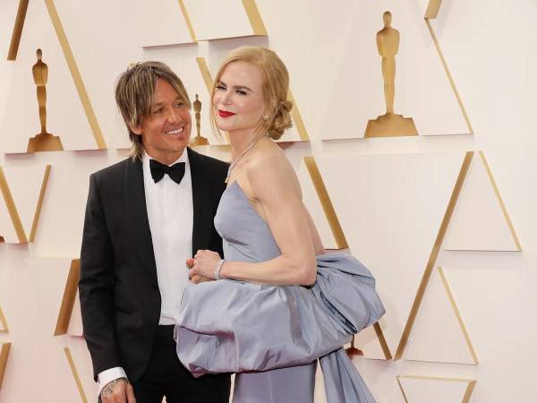 Keith Urban y Nicole Kidman en los premios Óscat de 2022.