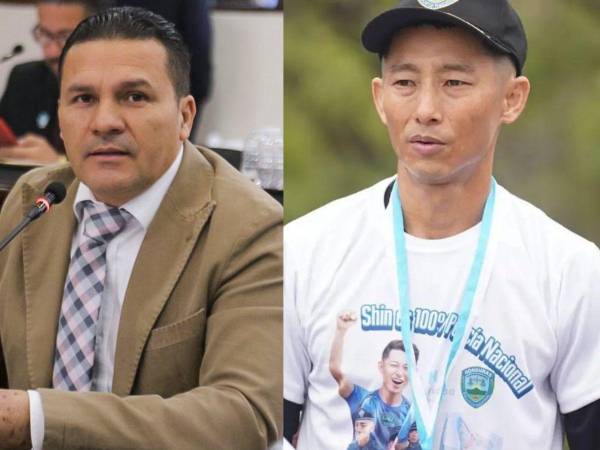 El diputado Cárlenton Dávila, del Partido Innovación y Unidad (PINU), y el filántropo japonés Shin Fujiyama.