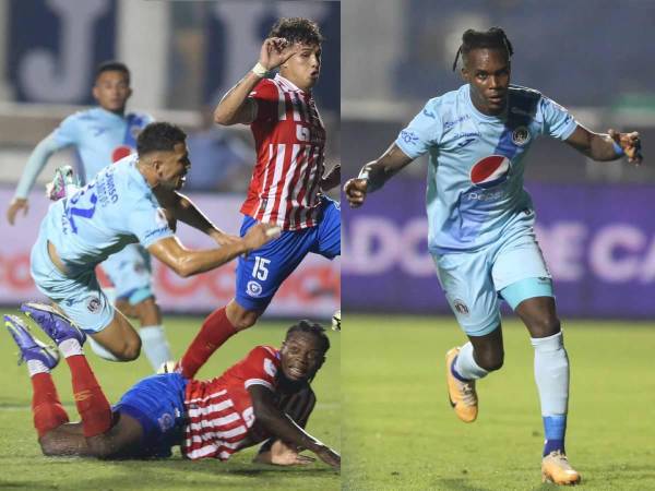El penal de José García contra Marcelo Santos y el gol que anotó de penal Rubilio Castillo.