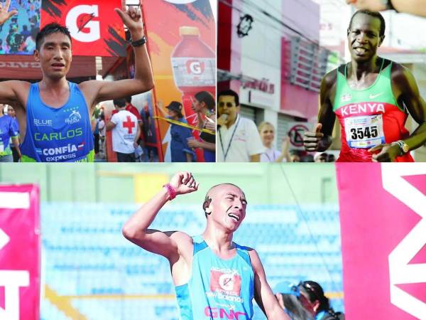 Amado García (Guatemala, abajo de la foto) es el máximo ganador en la Maratón de la PRENSA-GATORADE con cinco títulos en la historia. El keniano Hillary Kimaiyo fue campeón en dos ocasiones.
