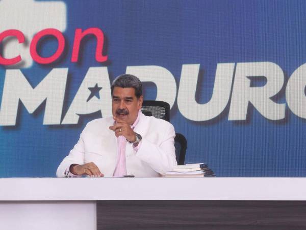 El presidente de Venezuela, Nicolás Maduro, en su programa de televisión.
