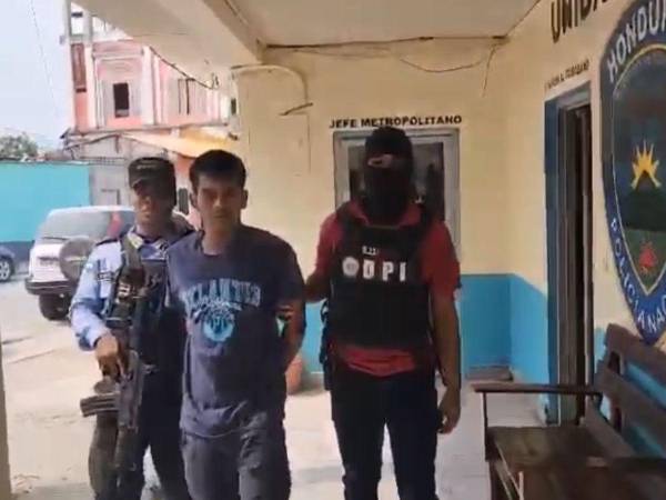 Momentos de la captura de José Armando Argueta Martínez en Copán.