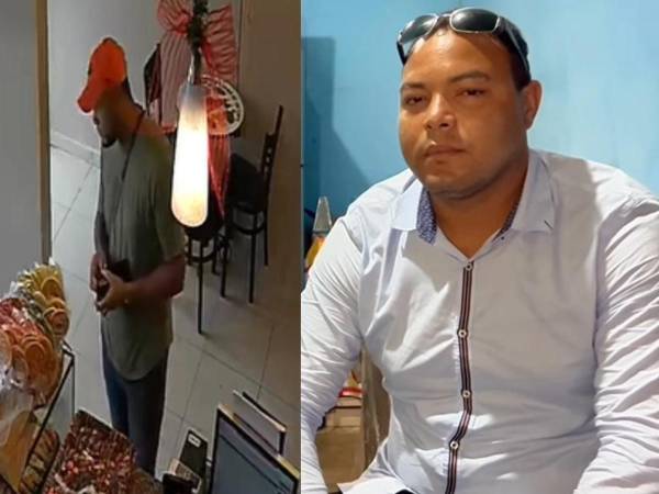 El hondureño Juan Alexander Sander López devolvió el dinero días después de ser captado por las cámaras de seguridad de una repostería de Puerto Cortes.