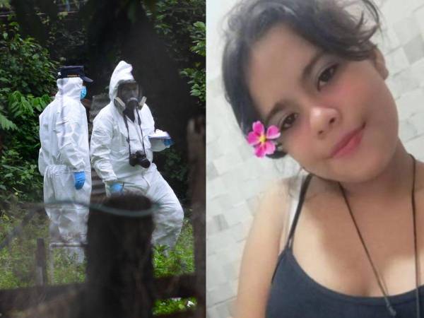 Técnicos de la DPI inspeccionan el sitio donde hallaron muerta a Nicol Sarahí Villeda.