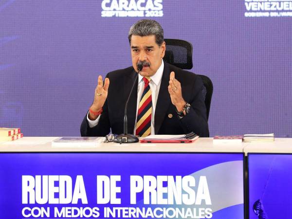 El presidente de Venezuela, Nicolás Maduro, brindó una conferencia de prensa en Caracas.